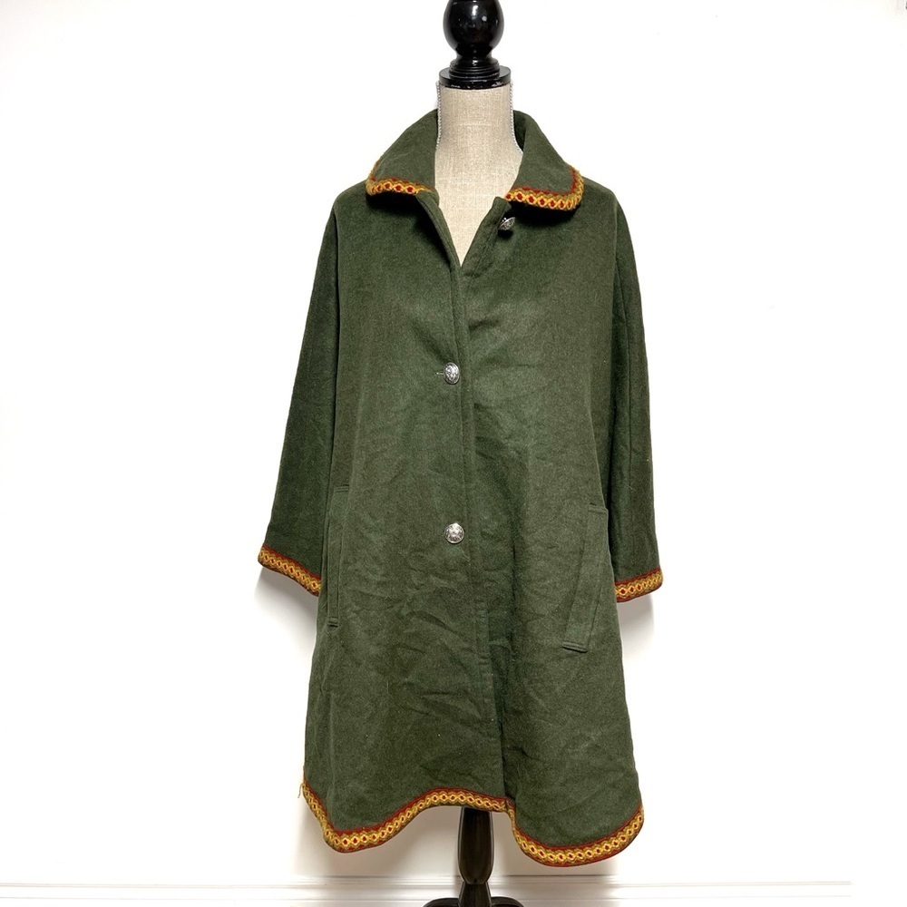 Extremely rare Vintage 60’s Linnartz Dirndlmoden Wool German Long Cape Sz 12-14